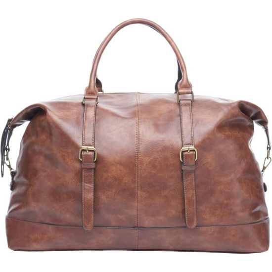 Sac De Voyage En Cuir Diesel Vintage Marron - Sac Gym Unisexe 40-60L, Neuf, Authentique