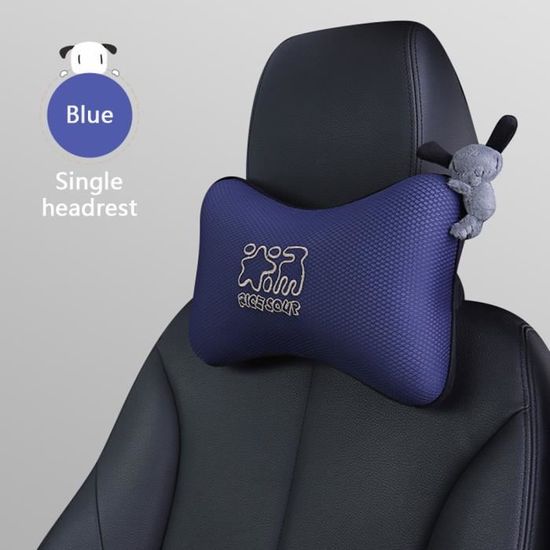 Coussin Appui-Tête + Lombaire Voiture Mousse Mémoire – Ergonomique Cervical & Soutien Dos Siège Bureau