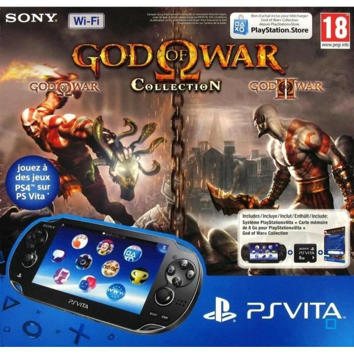 Pack PS Vita WiFi +Jeu God Of War Collec. + CM 8Go