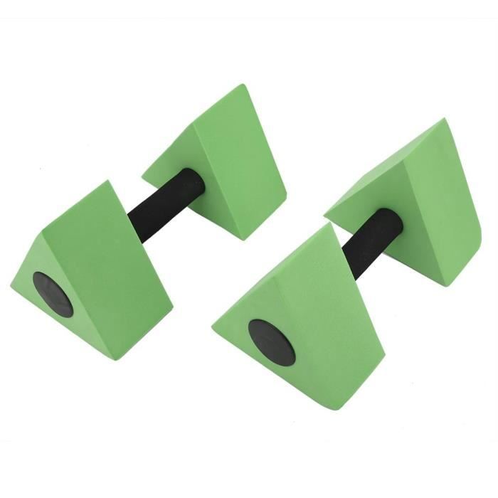 2 PCS Triangle Haltère EVA Poids D'eau Barbell Enfants Natation Équipement De Remise En Forme(vert )-RUI