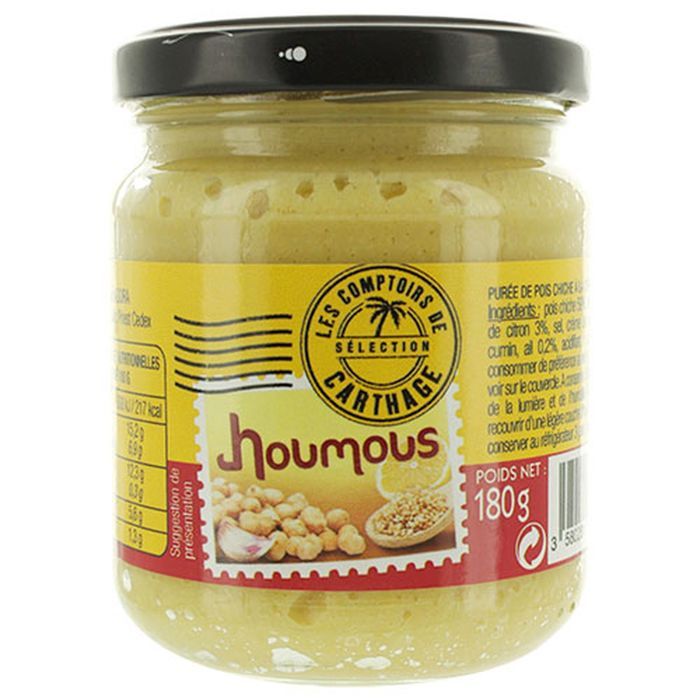 Purée de pois chiche houmous - Les Comptoirs de Carthage - pot 180g