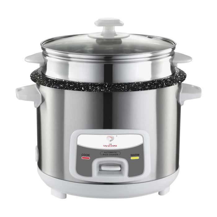 Cuiseur à riz autonome DM-Smartline 2,8L avec parois antiadhésives 3 en 1 : Cuisson Vapeur-Réchauffage-Caisson Alimentaire