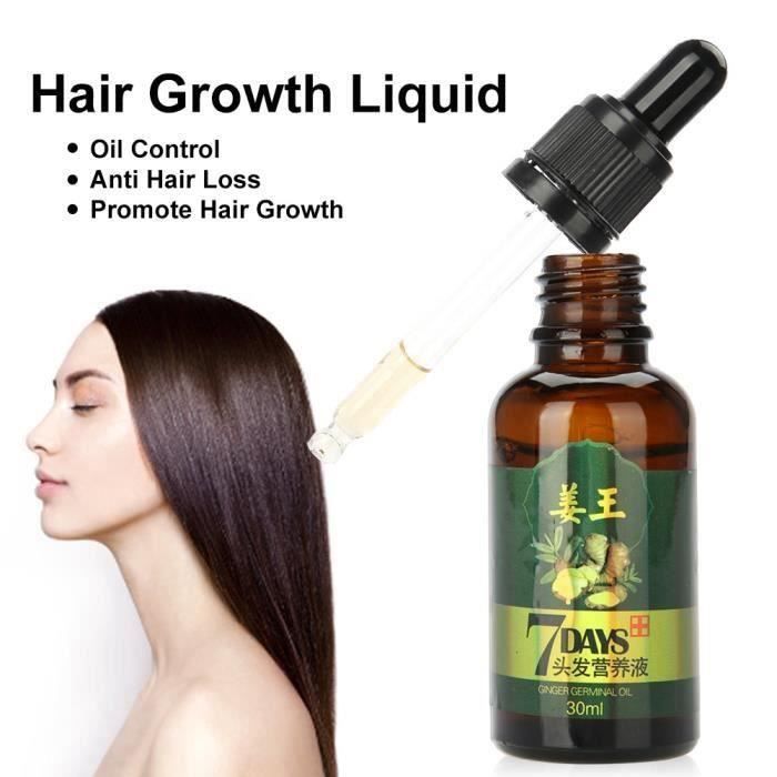 Extrait naturel de plante de gingembre d 'essence de croissance de cheveux anti traitement de perte de cheveux liquide Pilatory