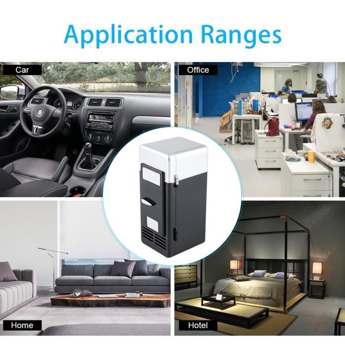 HURRISE Mini réfrigérateur USB LED Mini USB Réfrigérateur USB Réfrigérateur Boissons Boissons Canettes Réfrigérateur et