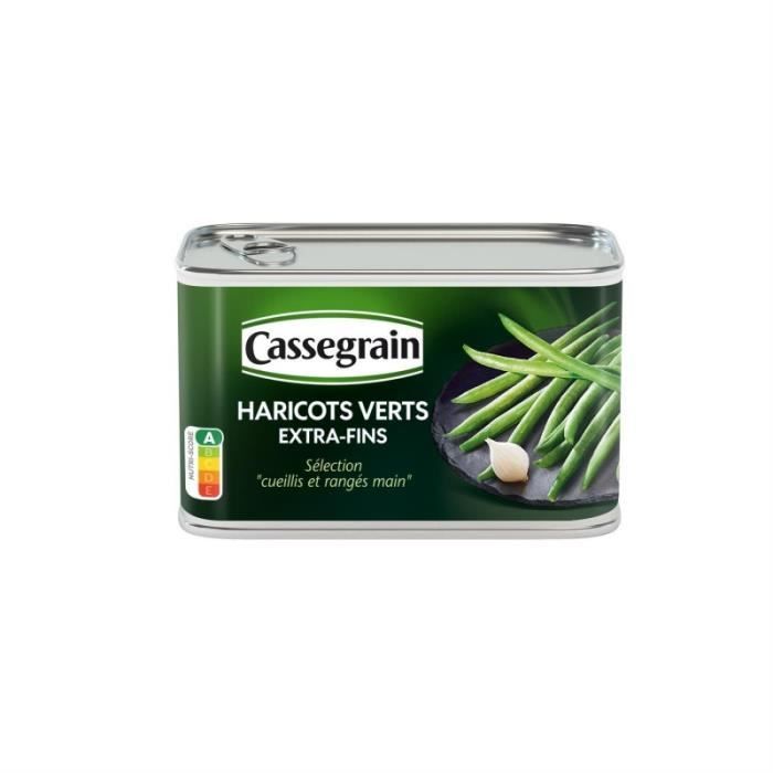 CASSEGRAIN - Haricots Verts Extra Fins Cueillis Et Rangés Main 220G - Lot De 4