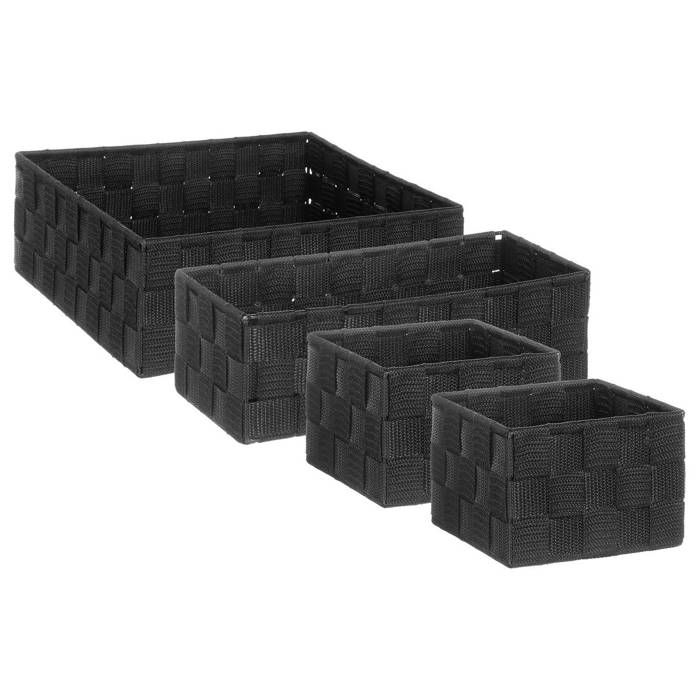 Five - Lot de 4 Paniers tressés Lise Noir
