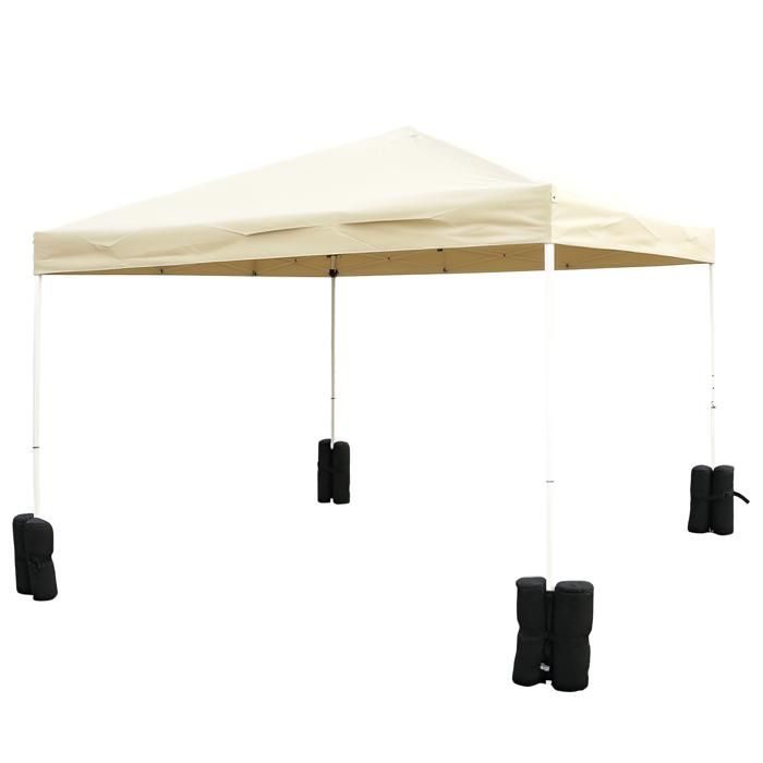 Lot 4 sacs de lestage de fixation pour tonnelle parasol pavillon volume max. 15kg noir 55