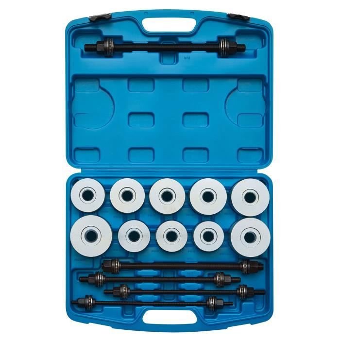 Jeu D'Outils Extracteur Silentbloc TecTake - 27 Pièces - Pour Roulements Et Joints - Valise Incluse