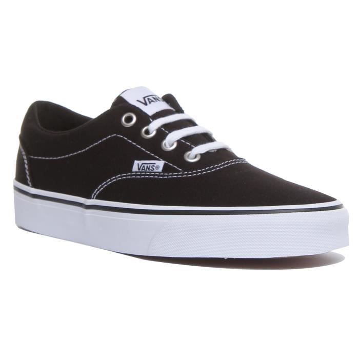 Vans Doheny Baskets décontractées à lacets pour femmes en noir et blanc