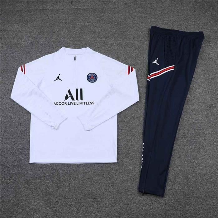 Maillot Foot NIKE PSG x Jordan 2021 2022 Survêtements Foot Homme Enfants Nouveau - Blanc