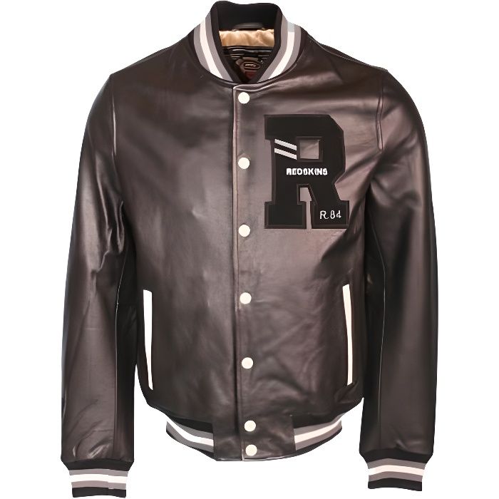 Blouson Cuir Redskins Homme Ref 55027 Noir