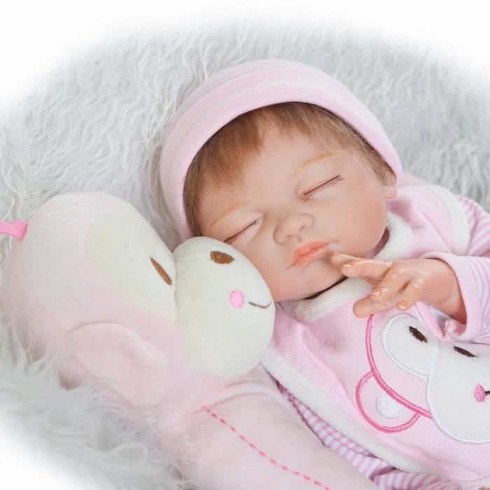 50 CM NPK Plein Corps En Silicone Reborn Poupée Belle Vivid Bébé Reborn fille Poupée Avec Blond Cheveu