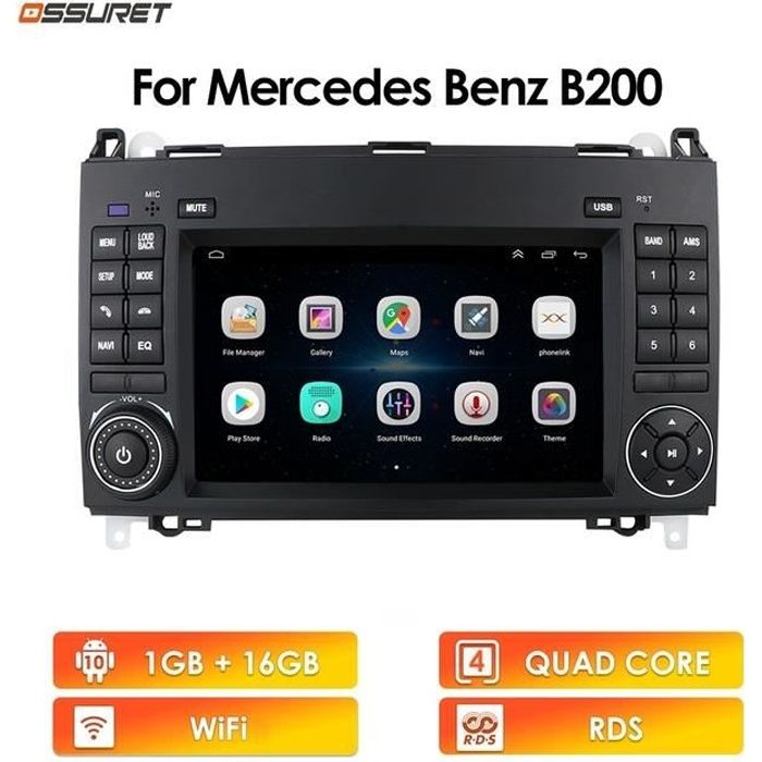 1G+16G Autoradio Android10 2Din pour Mercedes Benz B200 classe B W169 W245 Viano Vito W639 Sprinter W906 Bluetooth multimédia