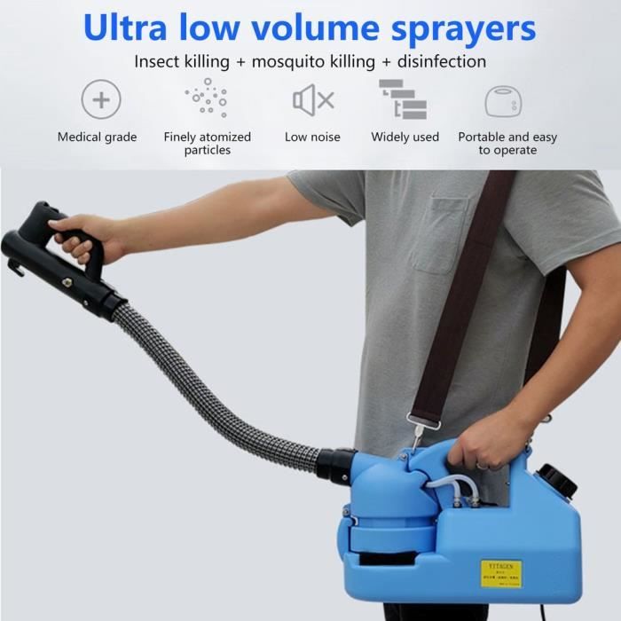 7L Pulvérisateur électrique Machine de Désinfection Brumisateur Portative ULV 80cm