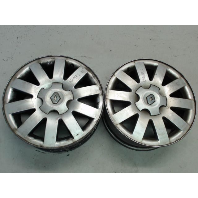 PIECES AUTO D'OCCASION - - - JANTES JANTES - JANTE - ALUMINIUM RENAULT LAGUNA II 00-2005 - E1-252611