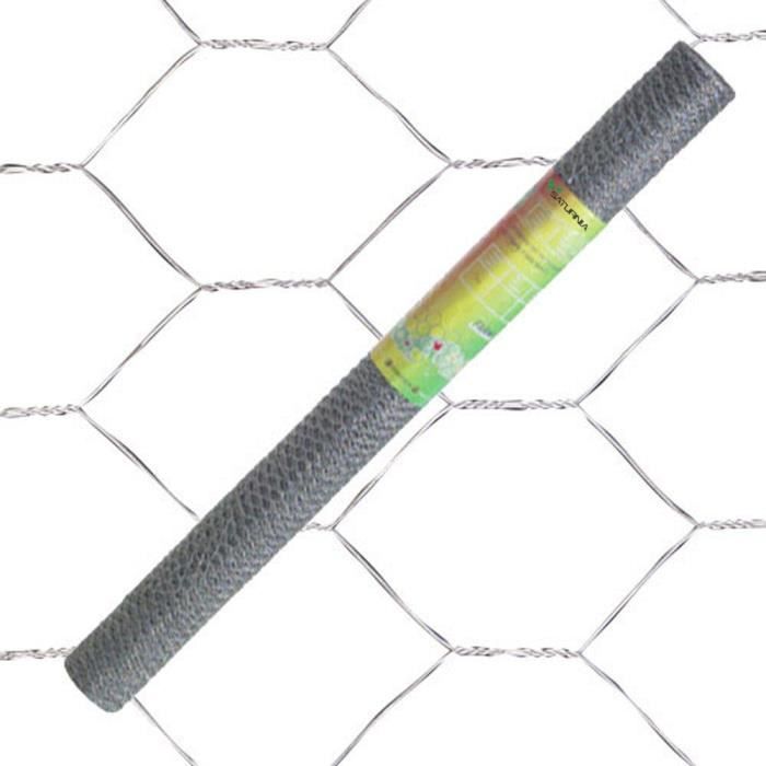 Grillage triple torsion 13/ 100 cm. Bobine 10 mètres usage domestiqu