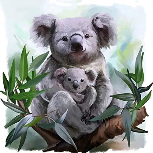 Diamond Painting DIY Diamant Broderie 5D Diamant Rond Peinture Mignon Koala Mère & Bébé Diamant Mosaïque Home Decor Comp