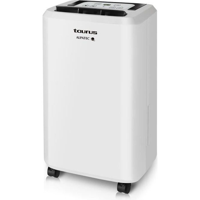 TAURUS Déshumidificateur DH 201 - 20 L par jour - Blanc et noir
