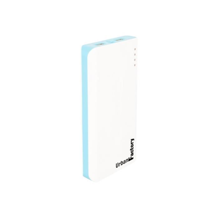 URBAN FACTORY Powerbank Cosmic - Bleu, Blanc - Pour Smartphone, Tablette PC, Lecteur MP3, Dispositif GPS, PSP, Caméra - 12000 mAh