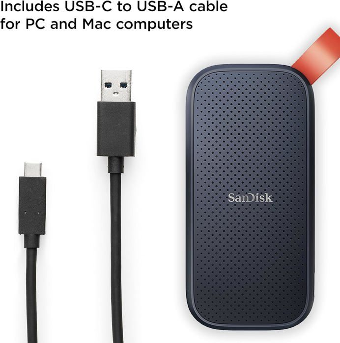 SanDisk 2 To Disque SSD portable SDSSDE30-2T00-G26 allant jusqu'à 800 Mo/s en vitesse de lecture