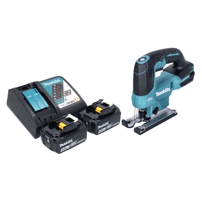 Makita DJV 184 RM Scie sauteuse pendulaire sans fil 18 V Brushless + 2x batterie 40 Ah + kit chargeur