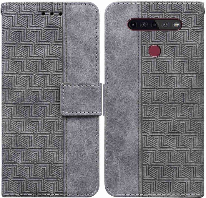 Coque pour LG K41s avec béquille de protection robuste et double couche pour LG K41s-K51s Bleu
