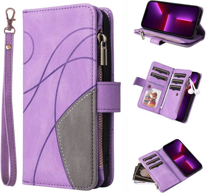 Housse Portefeuille Pour IPhone 17 - Cuir PU, Fermeture Magnétique, Emplacements Cartes, Fonction Stand, Protection Anti-choc - 4