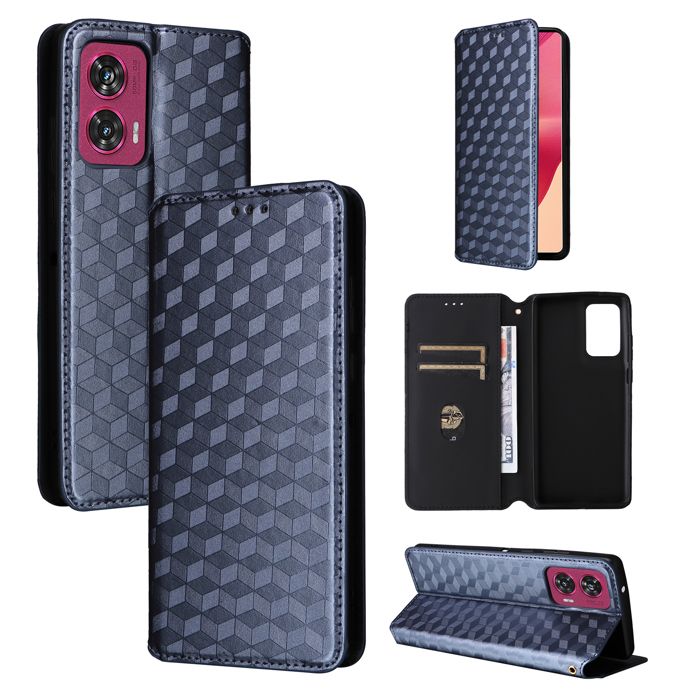 GOKEN Étui Portefeuille En Cuir Synthétique Pour Motorola Edge 50 Fusion, Fermeture Magnétique, Protection Complète, Style Livre, Portefeuille, Avec Béquille, Emplacements Pour Cartes, Coque En PU/TPU