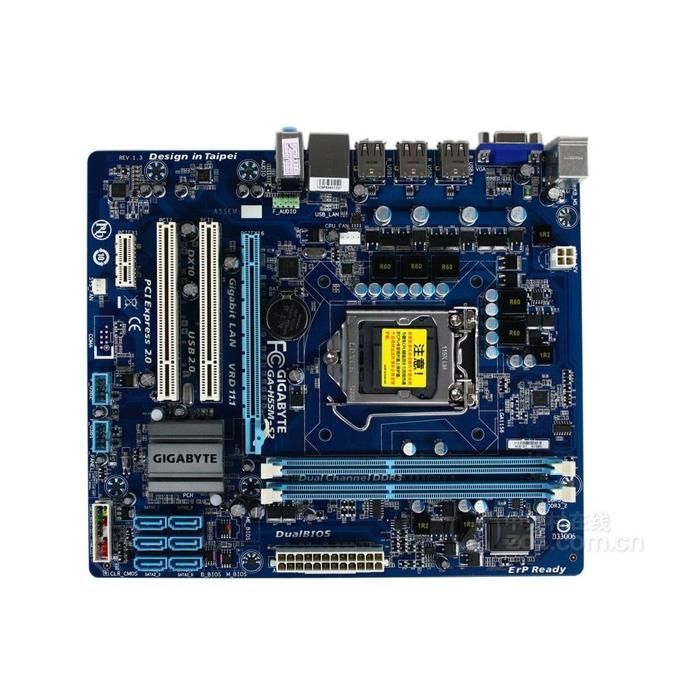 Carte mère GIGABYTE GA-H55M-S2 Intel H55 Socket LGA1156 2xDDR3 SDRAM 8GB Micro ATX - Gigabyte