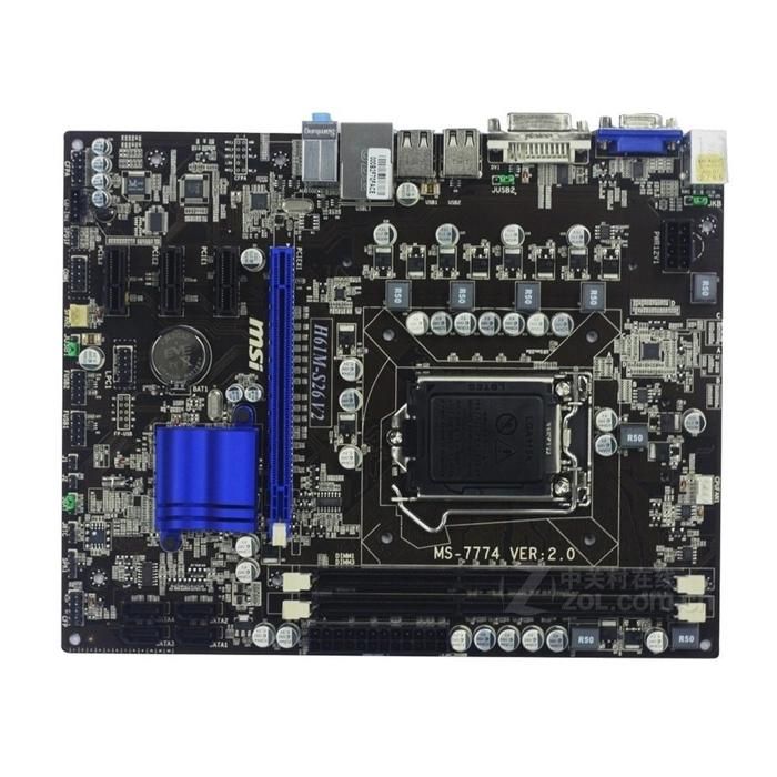 Carte mère MSI H61M-S26 V2 Intel H61 LGA 1155 2xDDR3 SDRAM 16 Go Micro ATX - Msi