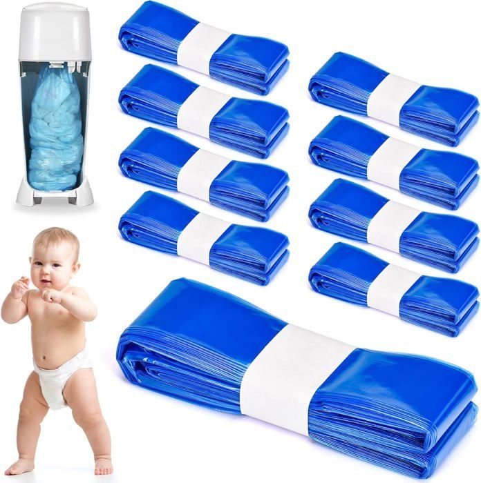 Recharge De Sacs Pour Poubelle à Couches - Lot De 15 Sacs De 4.5 M, Compatibles Avec Tommee Tippee, Angelcare, Genie