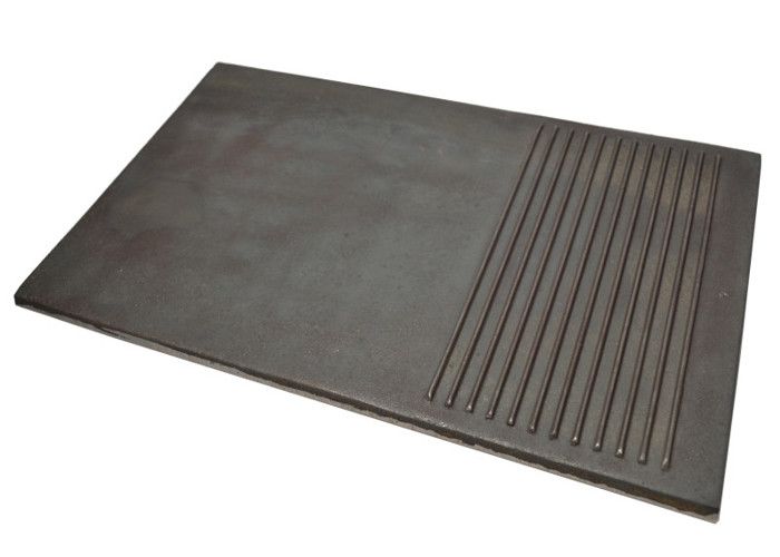 Plaque De Cuisson En Fonte Émaillée Réversible 50x32 Cm – Côté Strié & Lisse, Évacuation Graisse, Parfaite Barbecue, Plancha & Four