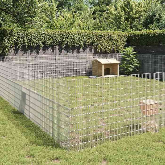 vidaXL Enclos d'animaux en liberté 48panneaux 54x100 cm fer galvanisé