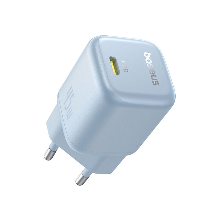 Adaptateur secteur - BASEUS - PicoGo - 45W - USB-C - Bleu Galaxie
