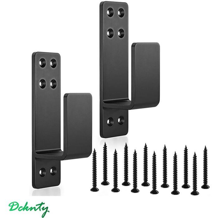 Lot de 2 Supports de Barricade de Porte Barre en U pour Sécurité YYV