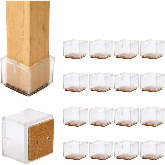 Patins en Caoutchouc pour Meubles 16 PCS Pieds Antidrapants pour Chaises 29-35 mm