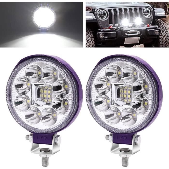 Phare de travail LED pour projecteur de moto de 3 pouces feu antibrouillard LED rond 2PCS 12V 24V. PZCC