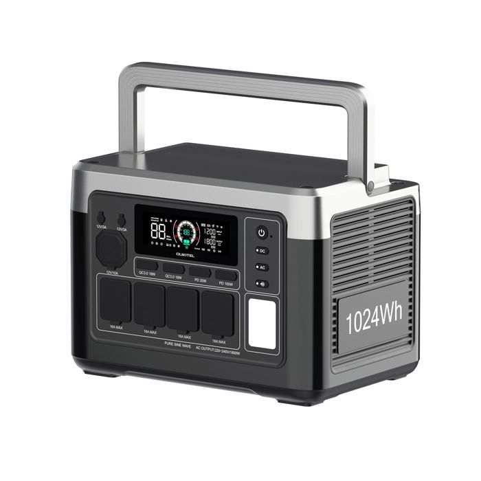 Centrale Électrique Portable - OUKITEL - P1000 Plus - 1024Wh - 1800W - Charge Rapide