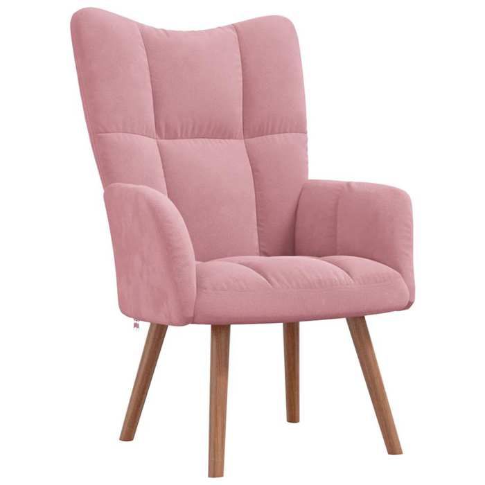 @FRENCH Chaise de relaxation simple - Fauteuil TV individuel - TOP VENTES - Rose Velours 7276936