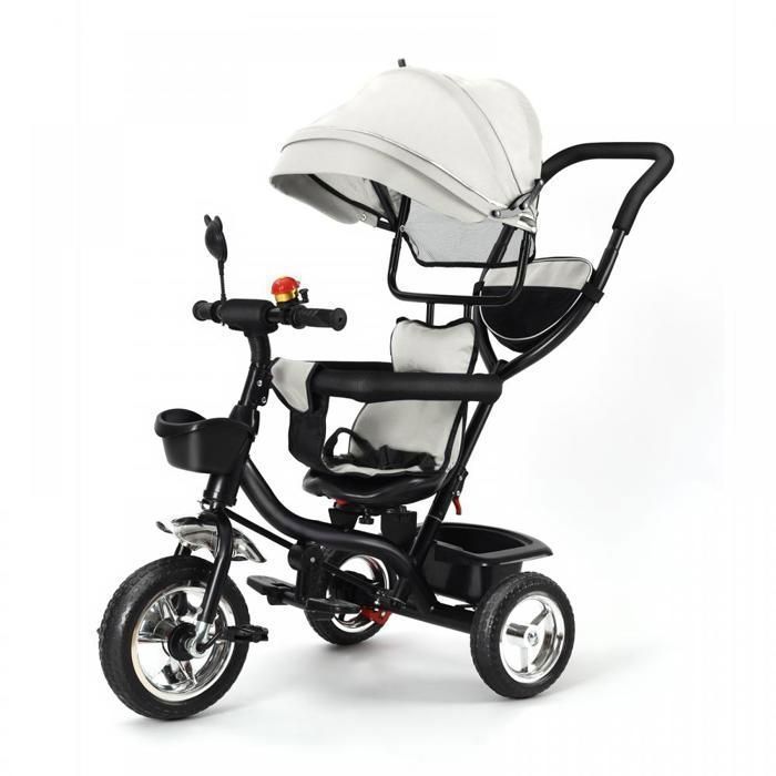 Tricycle évolutif 1-5 Ans – Siège Réversible, Pare-soleil, Guidon Télescopique – Pliable, 3 Modes – Envoi France