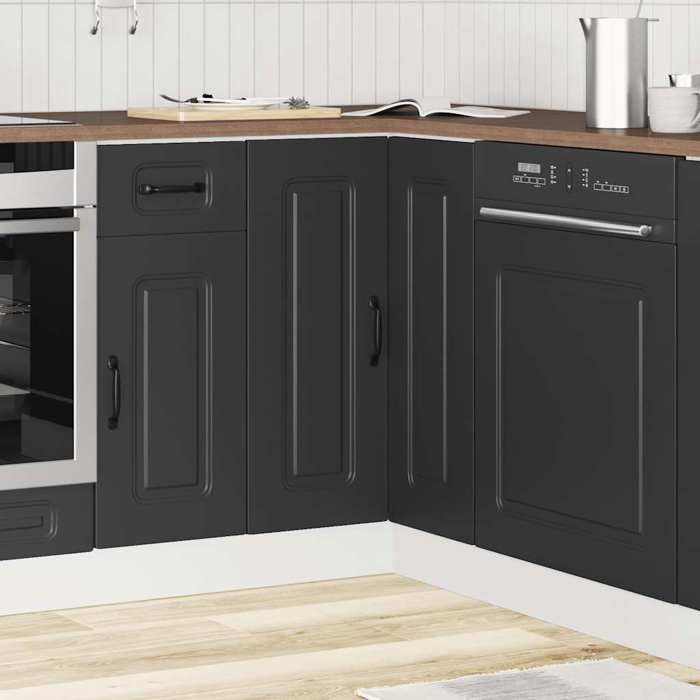 Armoire dangle de cuisine - vidaXL - Kalmar - Noir - Bois dingénierie - 755x755x815 cm - Capacité 60 kg