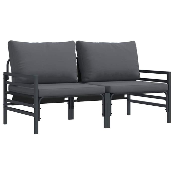 Canapé dangle extérieur - vidaXL - Anthracite - 160x80x71 cm - Acier - Modulable - Résistant aux intempéries
