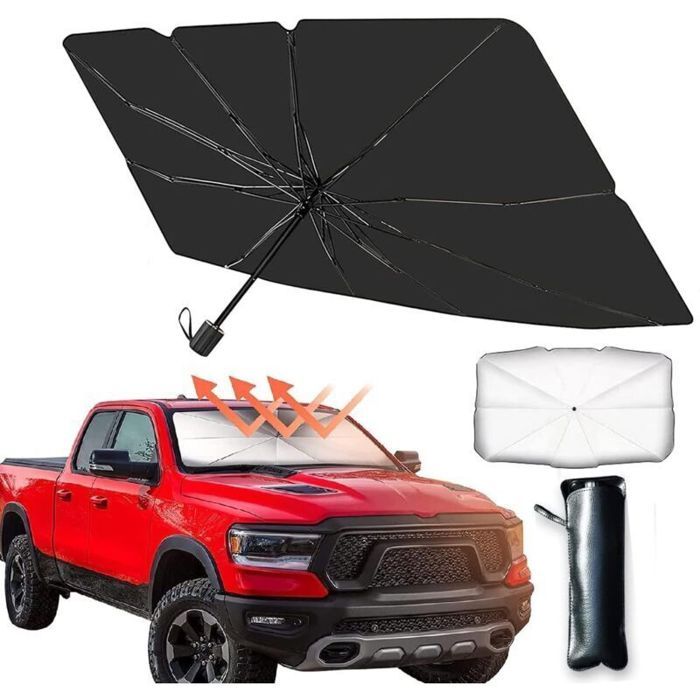 Pare-soleil de pare-brise pliable - ZOR® - Protection UV - Isolation thermique - 57x31 - Compatible SUV camions MPV