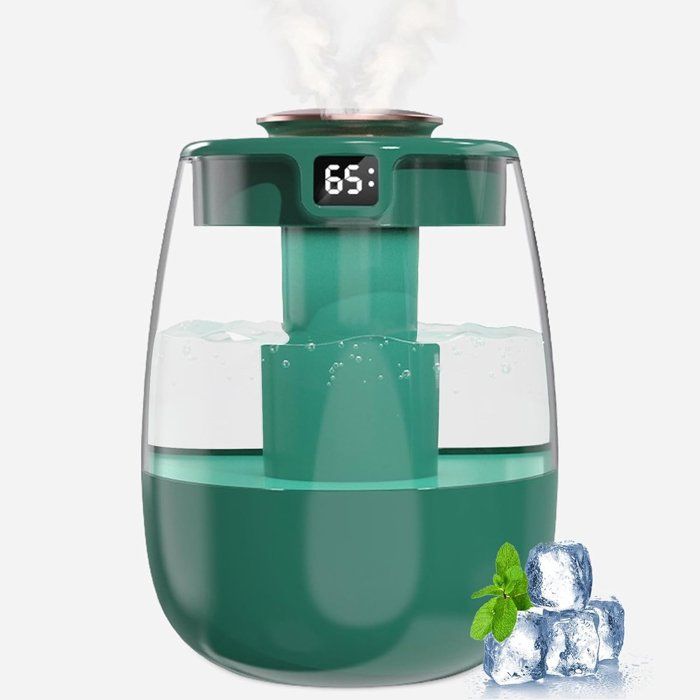 Humidificateur 1 L - Fonctionnement silencieux et affichage numérique - 2 modes de brumisation et veilleuse - Convient pour le