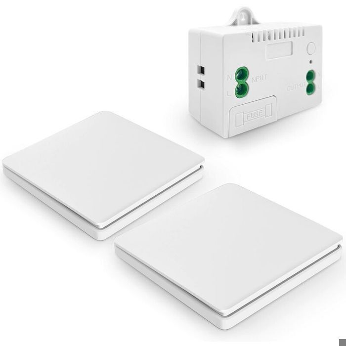 Interrupteur mural sans fil - PZCC - Autoalimenté - RF433MHz - Sans Wi‑Fi - Sans batterie