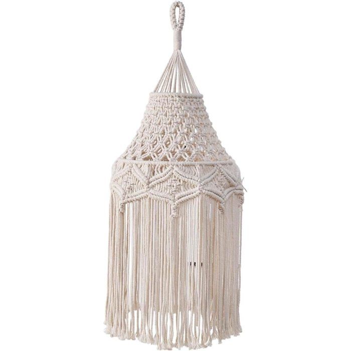 Abat-jour - Abat-jour bohème pour lustre - Abat-jour tissé pour lustre - Convient pour la décoration de bureau de chambre et de sal