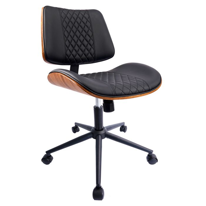 Chaise de Bureau Ergonomique Dossier Inclinable 90°-125° Hauteur Réglable Rotation 360° Roulettes Silencieuses