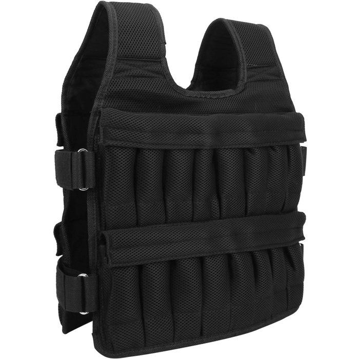Gilet lesté réglable 35 kg veste de musculation en tissu Oxford pour entraînement fitness et cardio