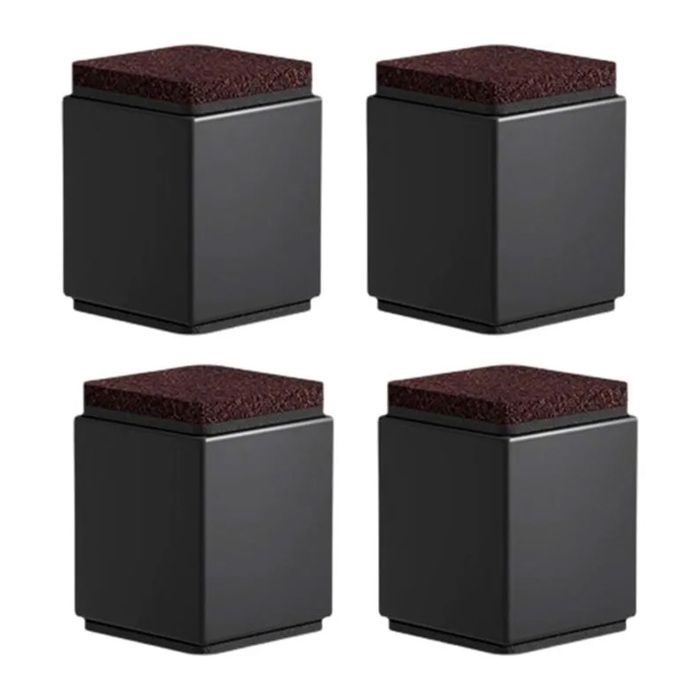 Rehausseurs Meubles 50mm - Acier Noir Lot de 4 - Lits Canapés Armoires