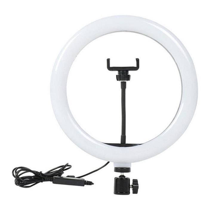 Ring Light Vicloon 10 LED Avec Trépied Et Perche Selfie – 3 Modes D'éclairage (blanc/chaud)